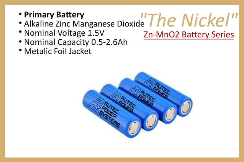 ZnMnO2 Battery Series "The Nickel" Autec Power Systems